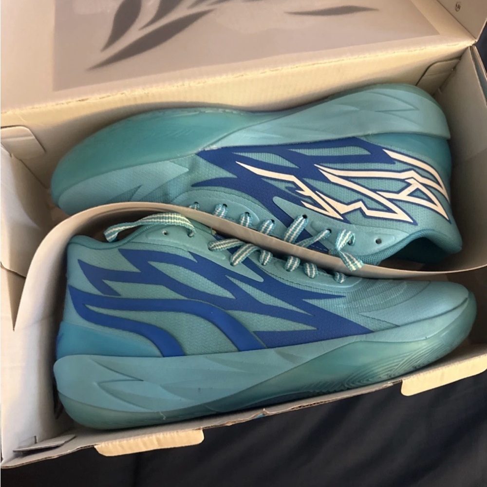 Blue and Teal Athletic Sneakers / LaMelo Ball Brand Shoes
